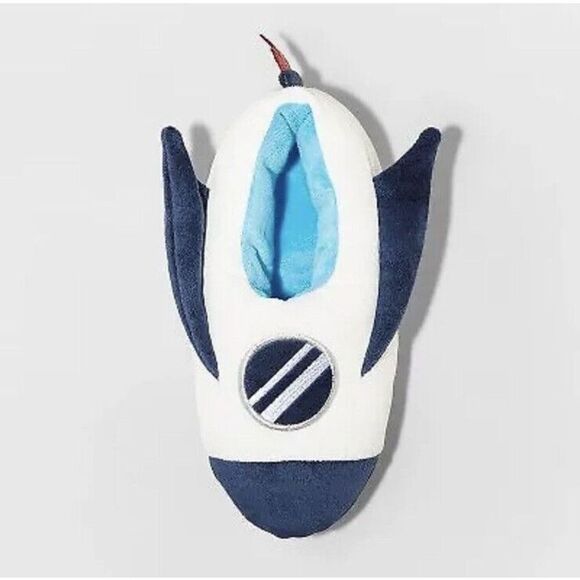 Rocket Spaceship Cat & Jack Slippers NWT Kids Boys Size Sz 2/3 - Picture 2 of 4